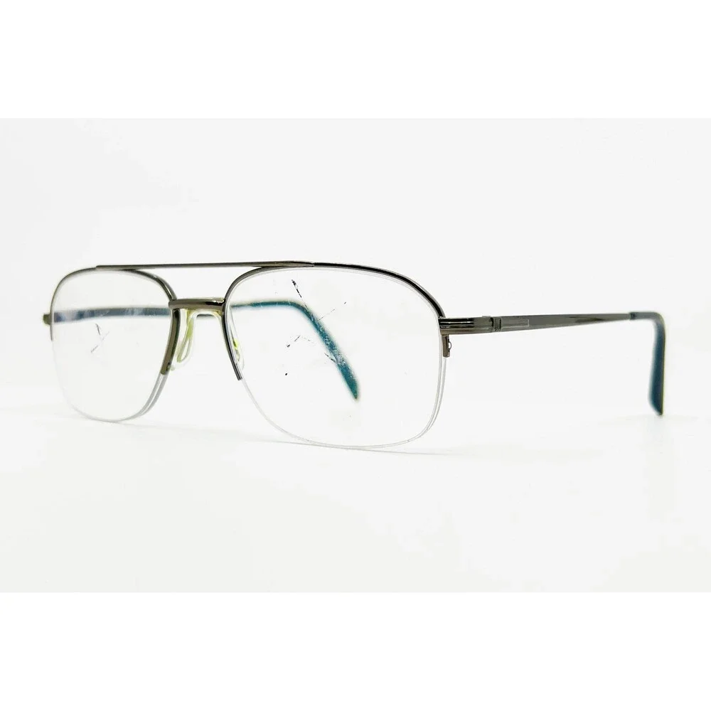 Stetson Eyeglass Frames Mens Gunmetal Aviator Zyloware 058 239 54-18-145